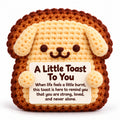 A Little Toast To You Crochet Dog – Handmade Encouragement Gift