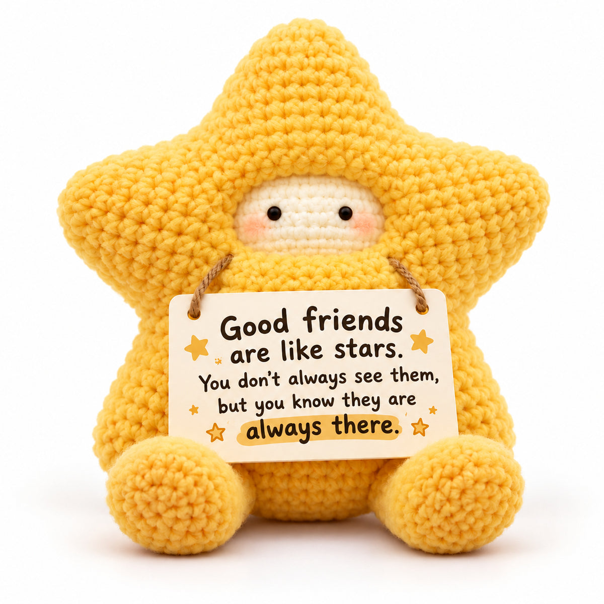 Good Friends Are Like Stars Crochet Star – Handmade Bestie Gift