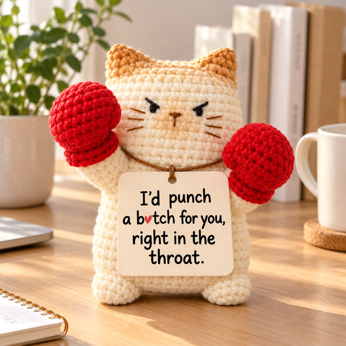 I'd Punch a B❤️tch For You Siamese Cat – Handmade Bestie Gift