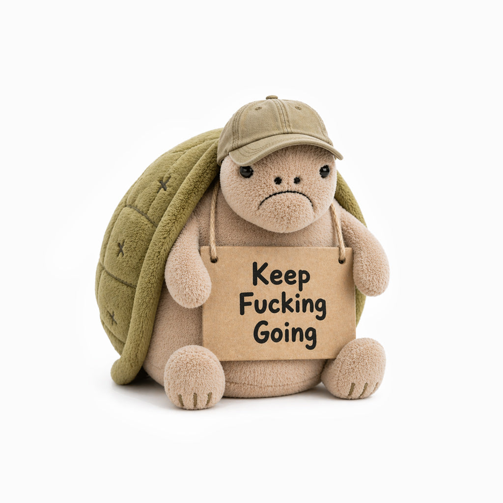 Keep F♥︎cking Going Angry Turtle Plush