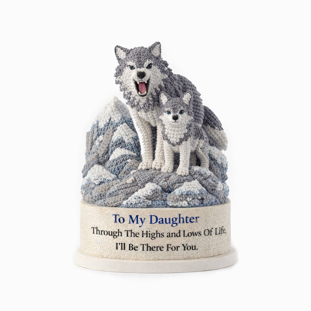 Highs and Lows Crochet Mother Daughter Wolf Toy