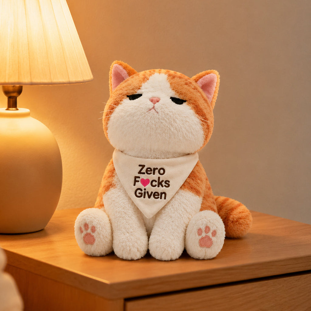 Sassy Orange Cat Emotional Support Plush