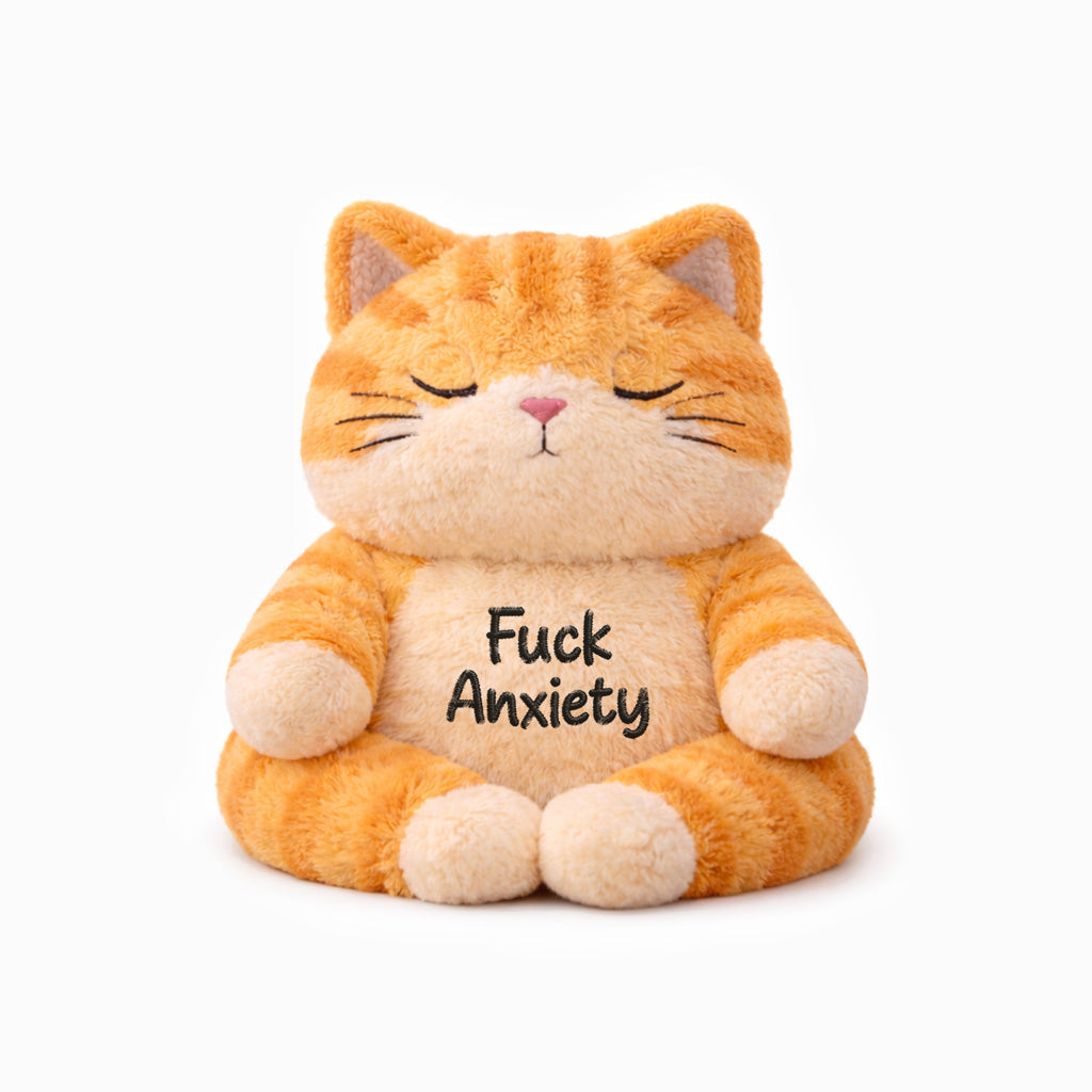 F♥︎ck Anxiety Namaste Cat Plush