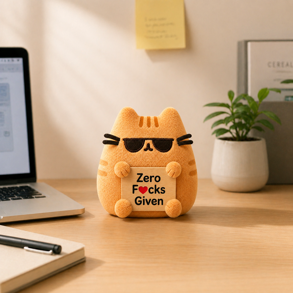 Emotional Support Sunglasses Orange Cat Plush
