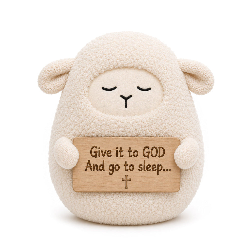 Give It to God Oval Sheep Plush
