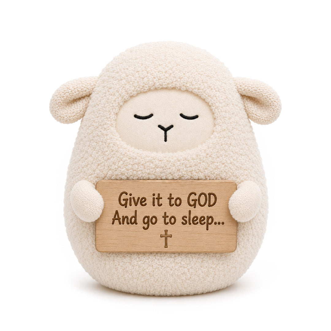 Give It to God Oval Sheep Plush
