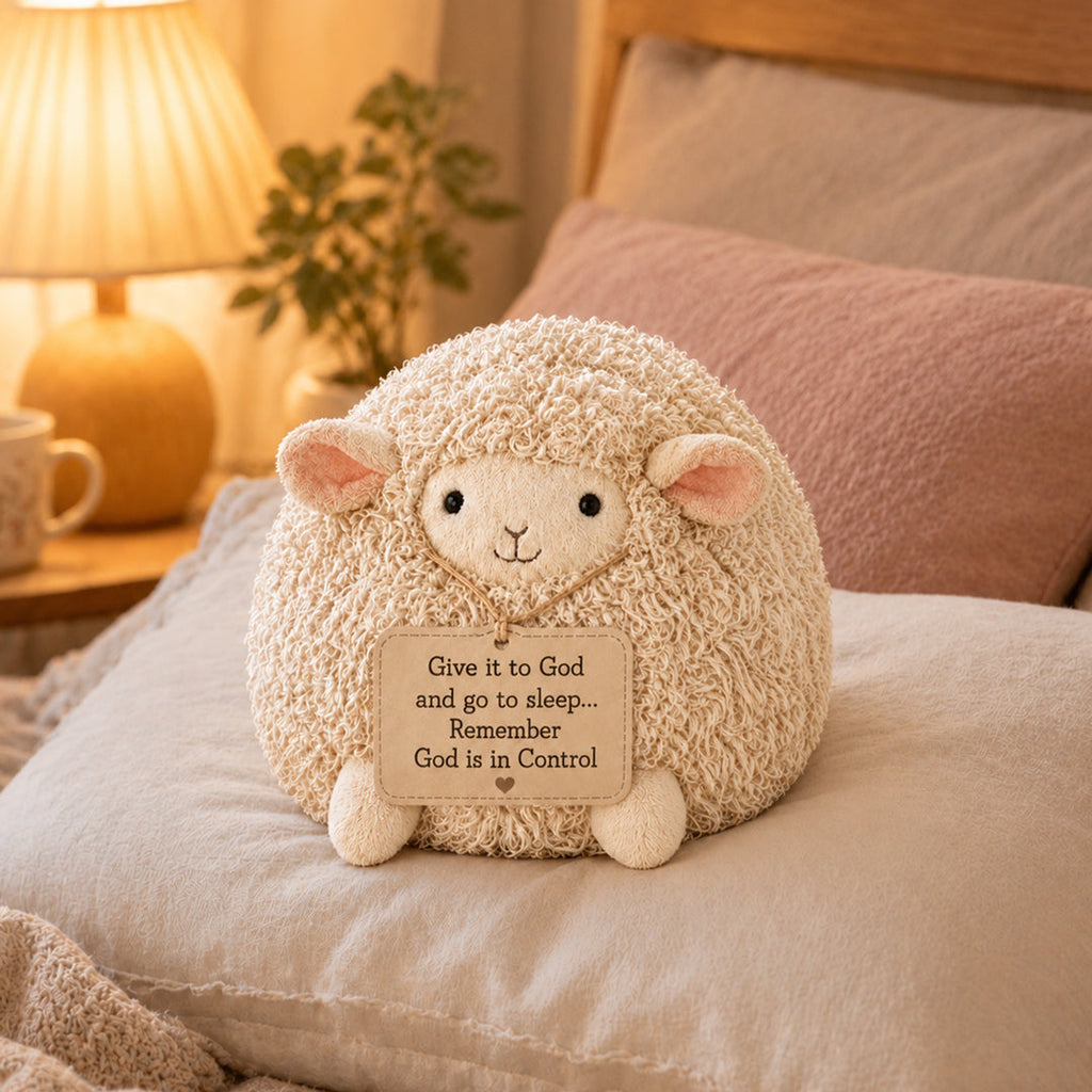 God is in Control Sphere-Shaped Sheep Plush