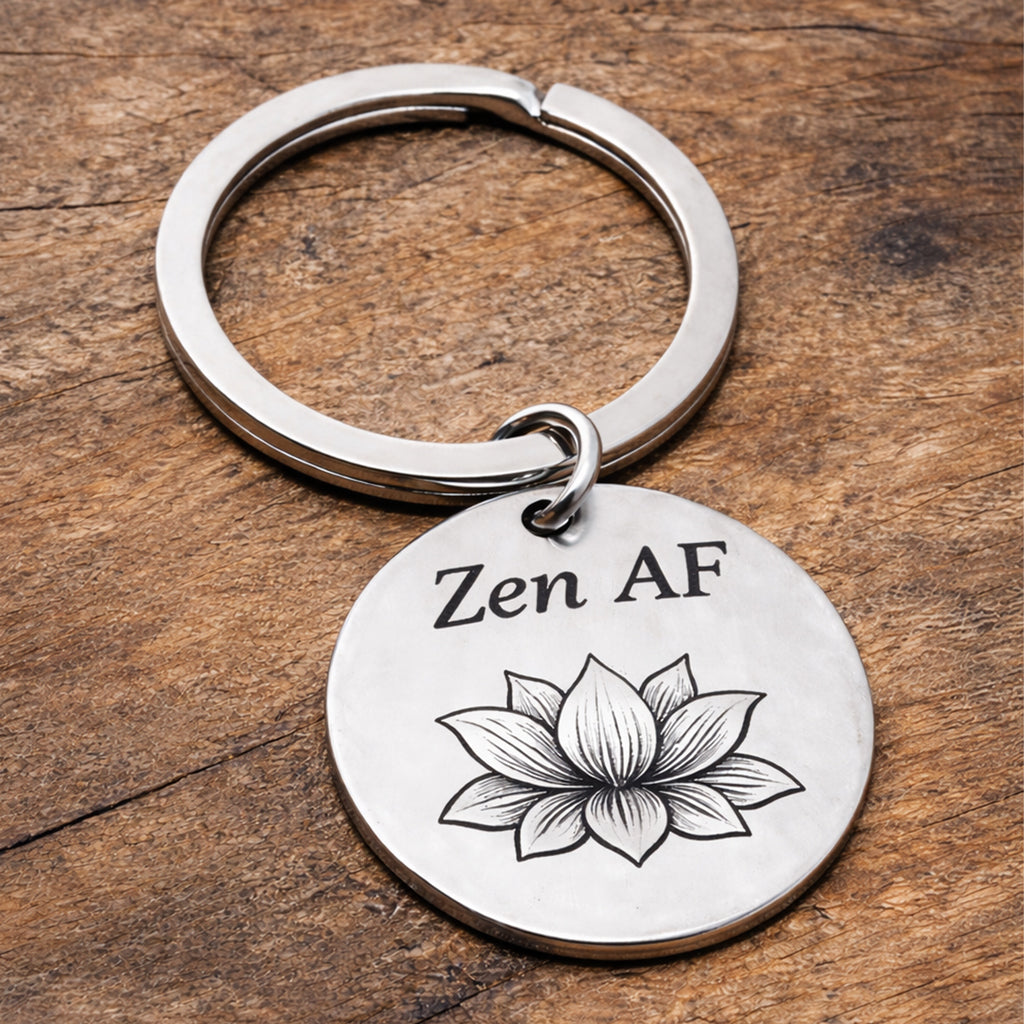 Your Anxiety Is A Lying Bitch Lotus Keychain