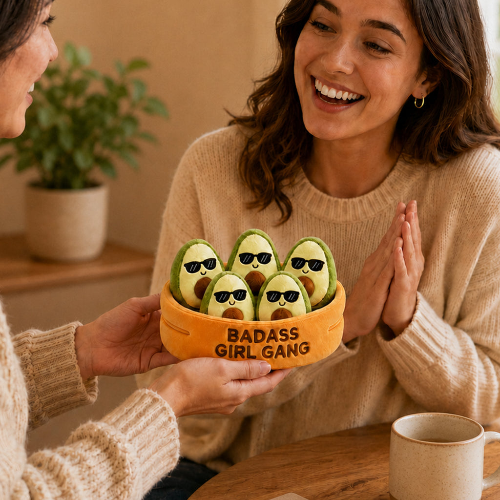 Badass Girl Gang Avocado Plush Set