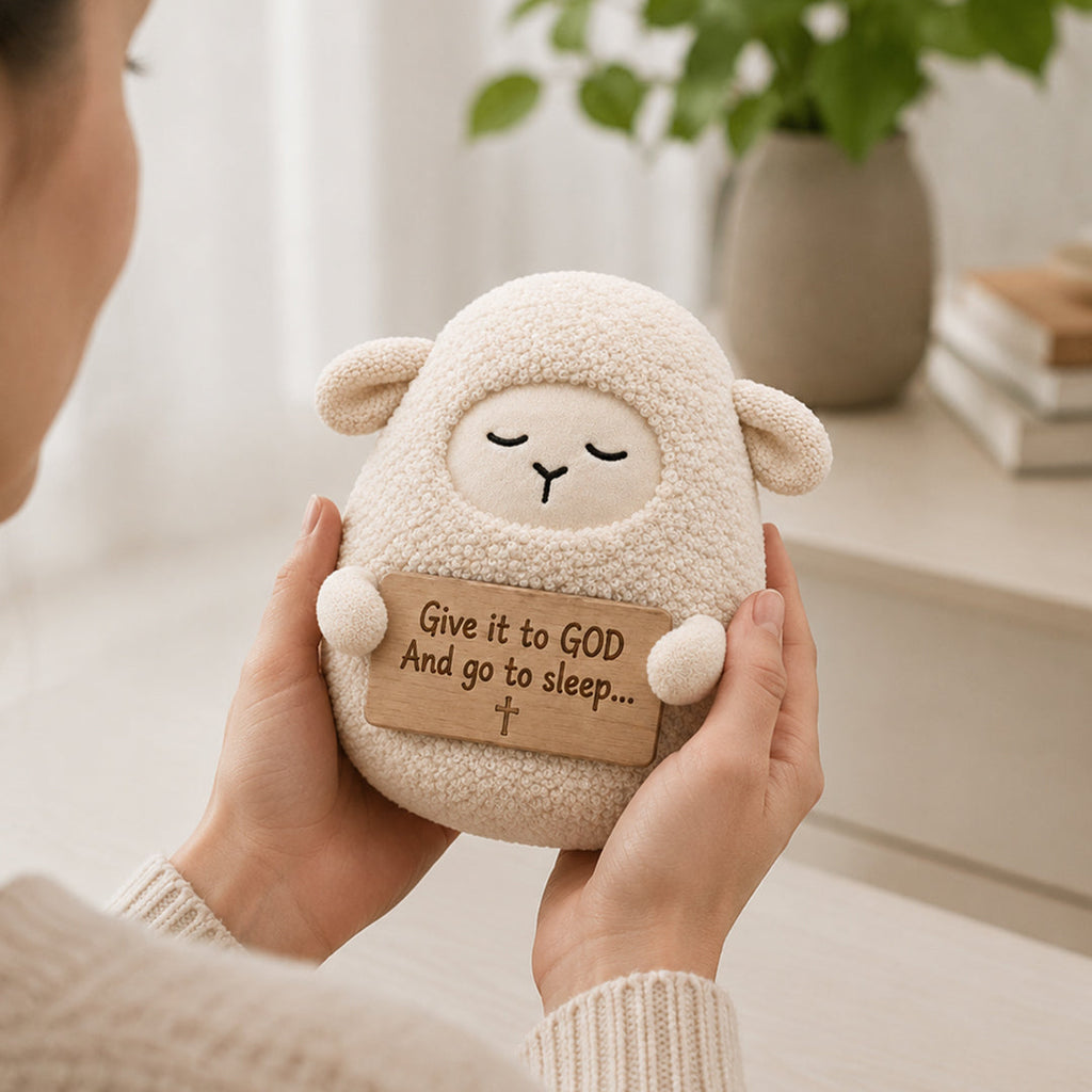 Give It to God Oval Sheep Plush