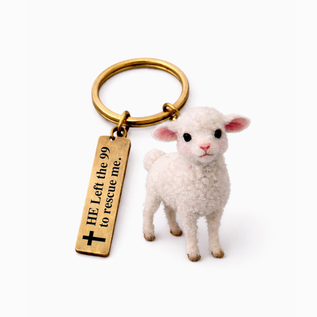 HE Left The 99 to Rescue Me Plush Sheep Keychain