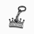 To My Badass Girl Gang Pavé Crown Keychain
