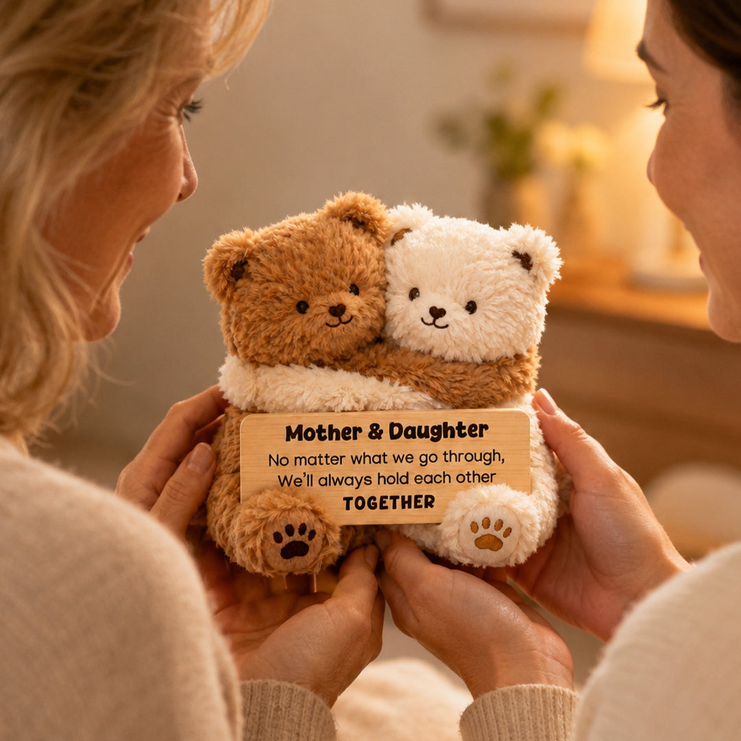 Mother & Daughter Hugging Bear Plushies