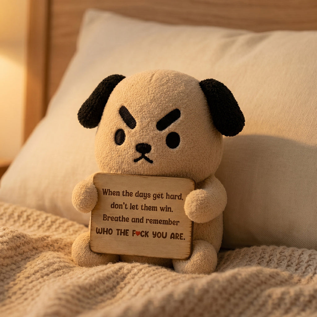 Don't Let Hard Days Win Emotional Support Dog Plush