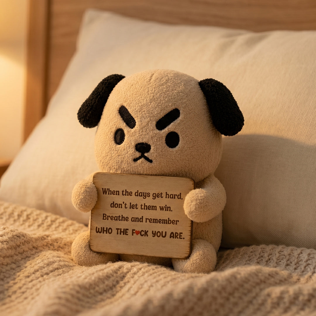 Don't Let Hard Days Win Emotional Support Dog Plush