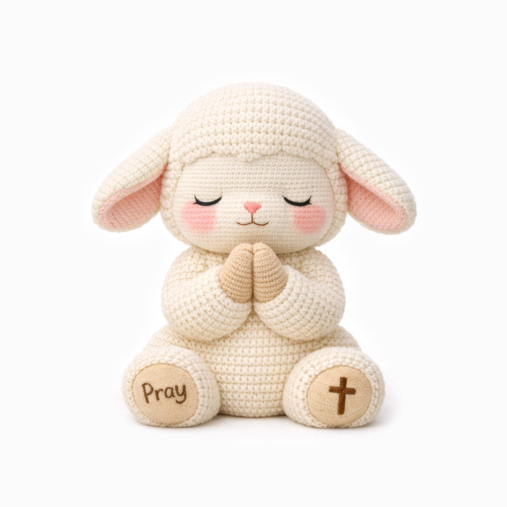 Give It To God And Go To Sleep Crochet Sheep Toy