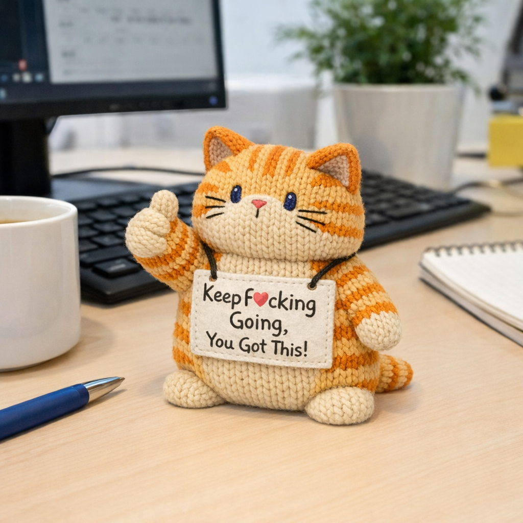 You Got This Emotional Support Crochet Cat