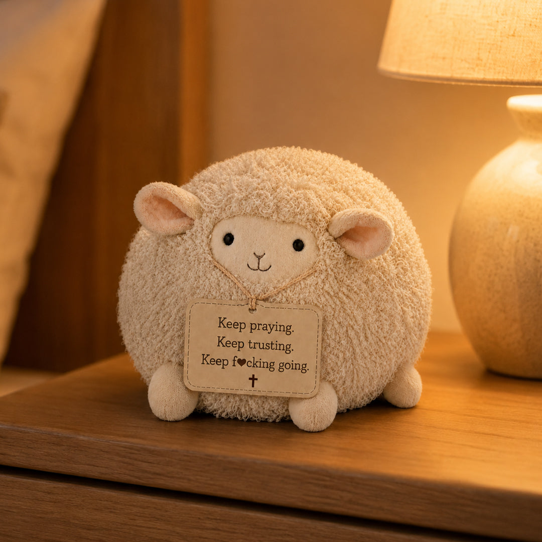 Keep Going Sphere-Shaped Sheep Plush