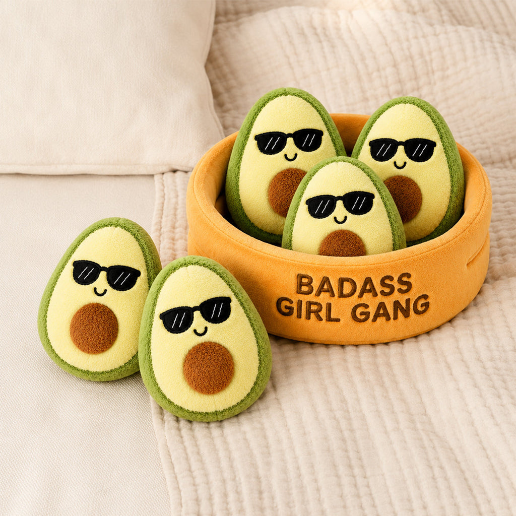 Badass Girl Gang Avocado Plush Set