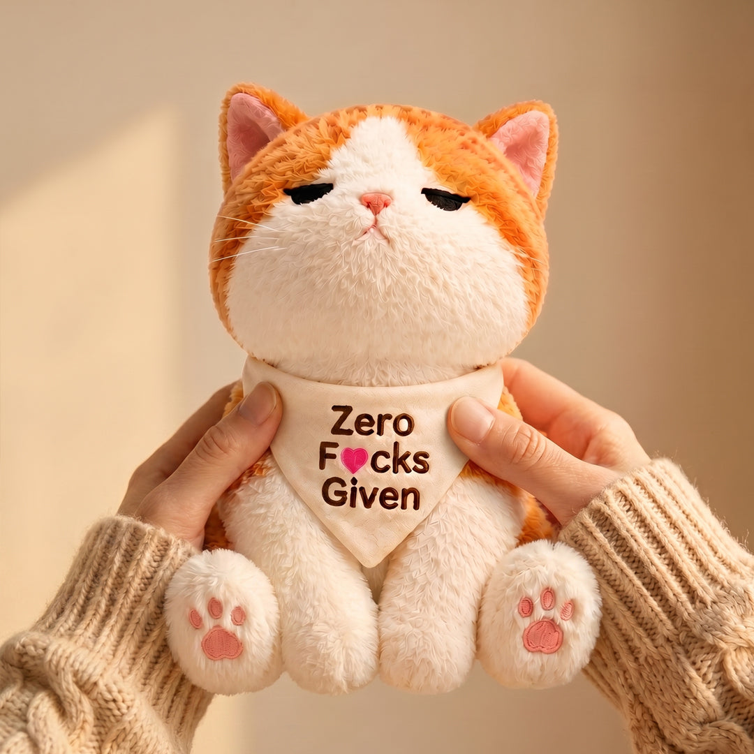 Sassy Orange Cat Emotional Support Plush