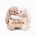 Hugging Mother & Daughter Bunny Plush Gift for Mom