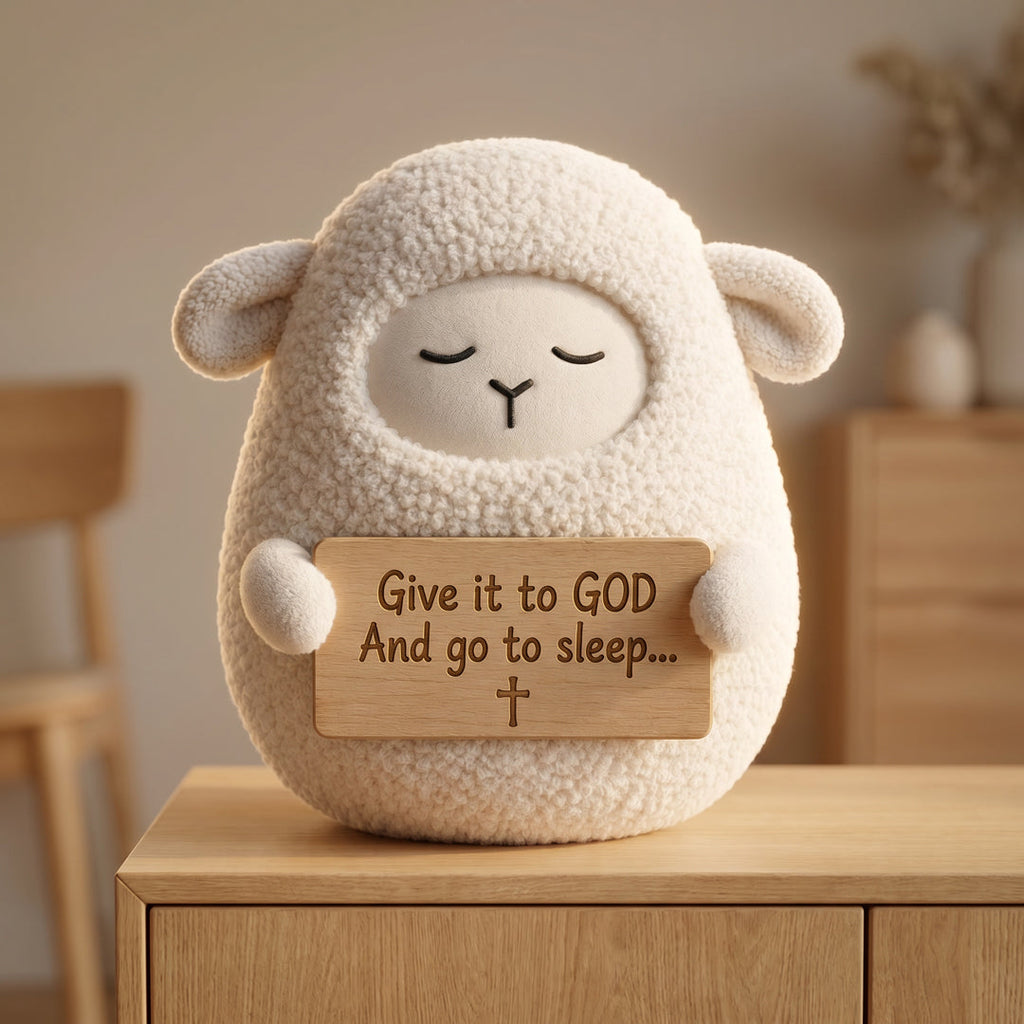 Give It to God Oval Sheep Plush