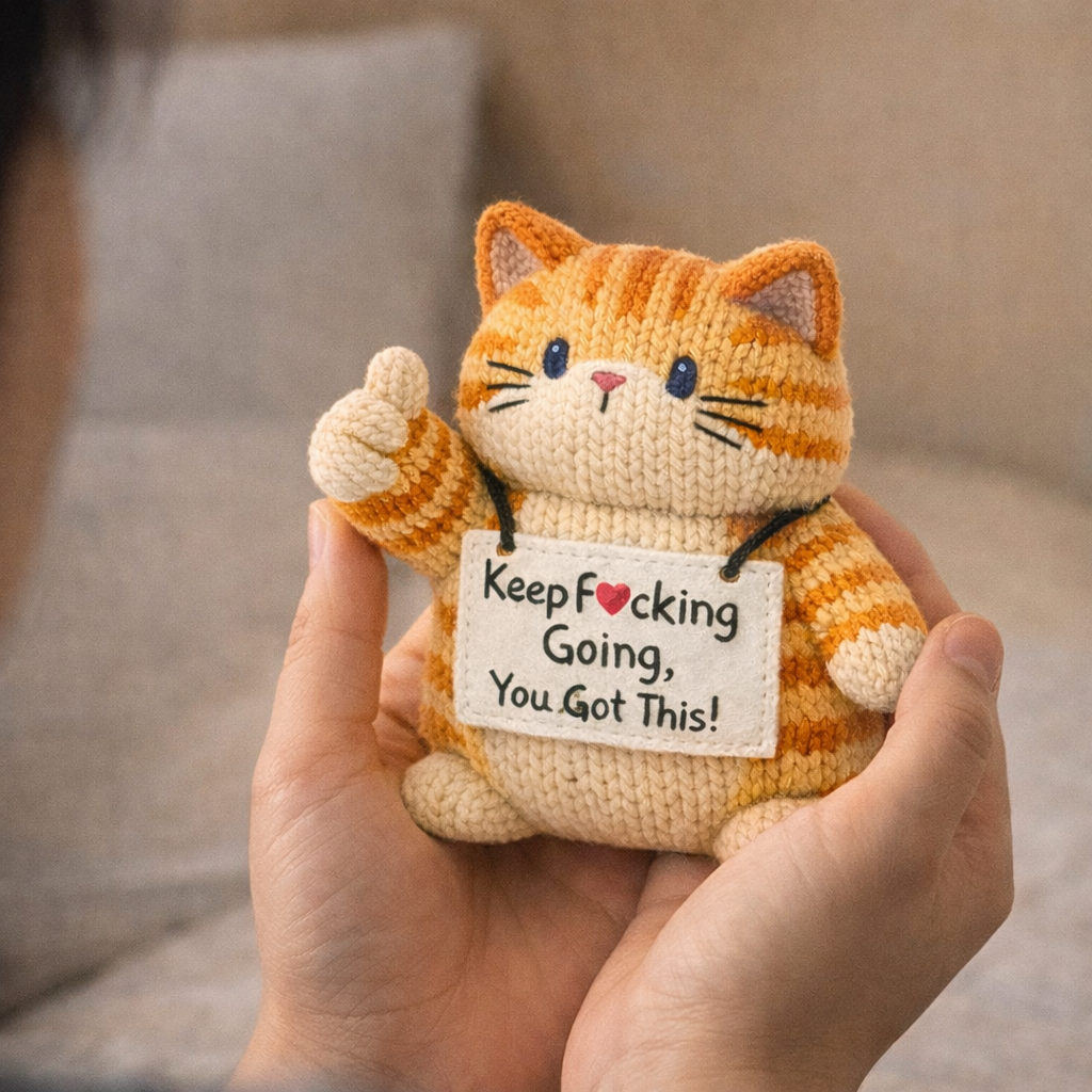 You Got This Emotional Support Crochet Cat