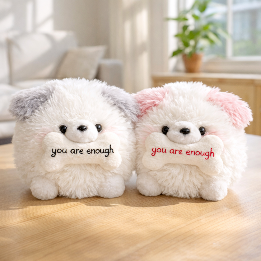 You Are Enough Bone Plush Puppy