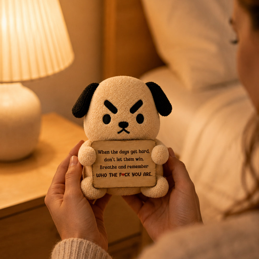 Don't Let Hard Days Win Emotional Support Dog Plush