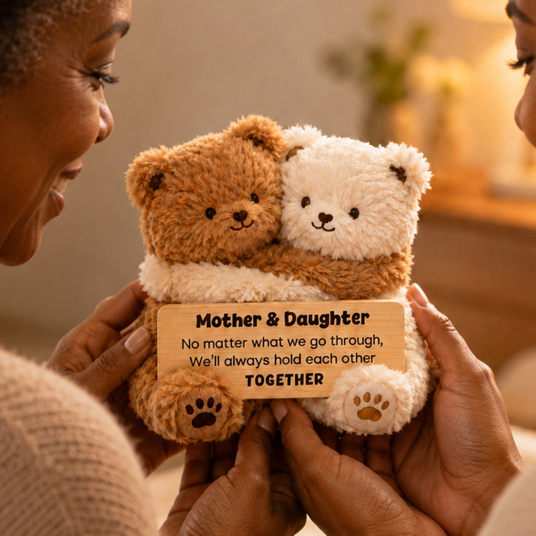 Mother & Daughter Hugging Bear Plushies