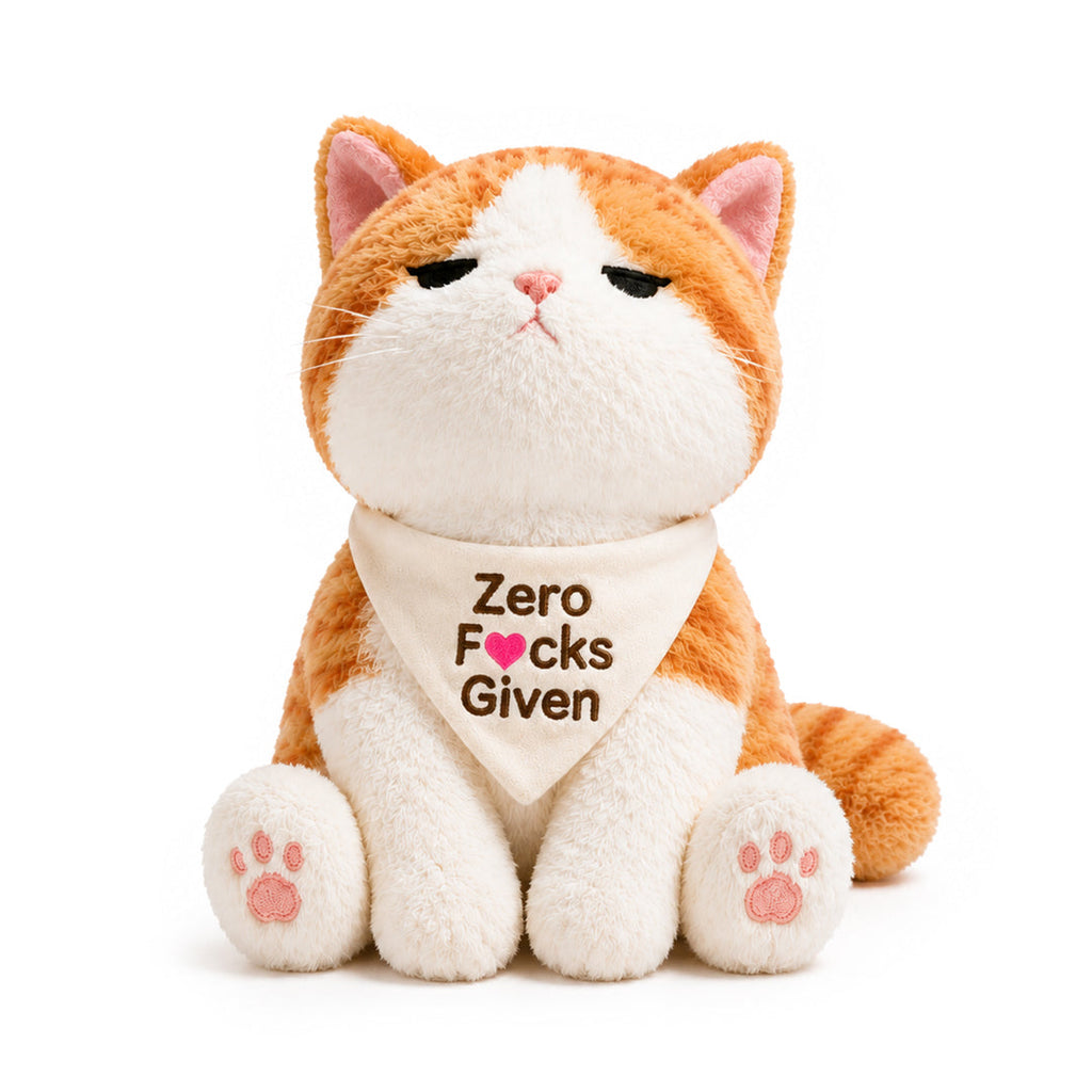 Sassy Orange Cat Emotional Support Plush