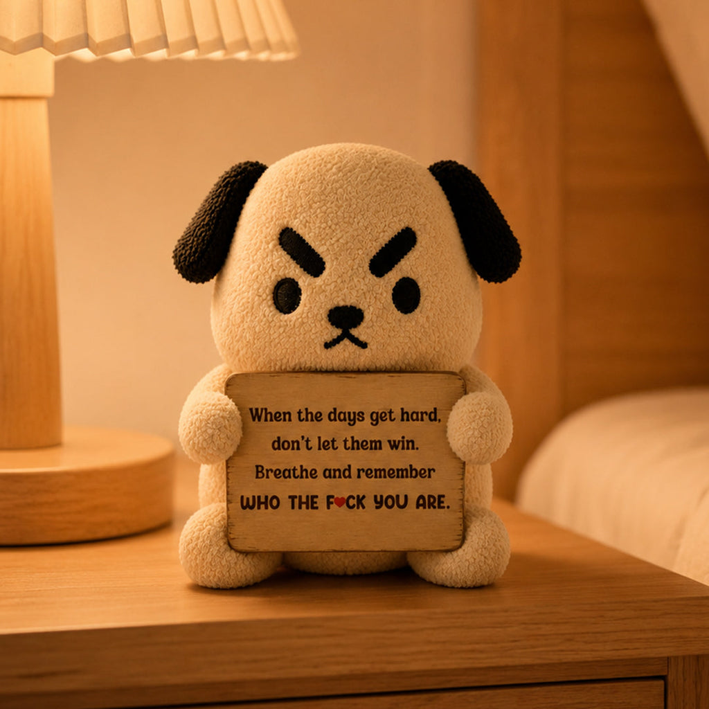 Don't Let Hard Days Win Emotional Support Dog Plush
