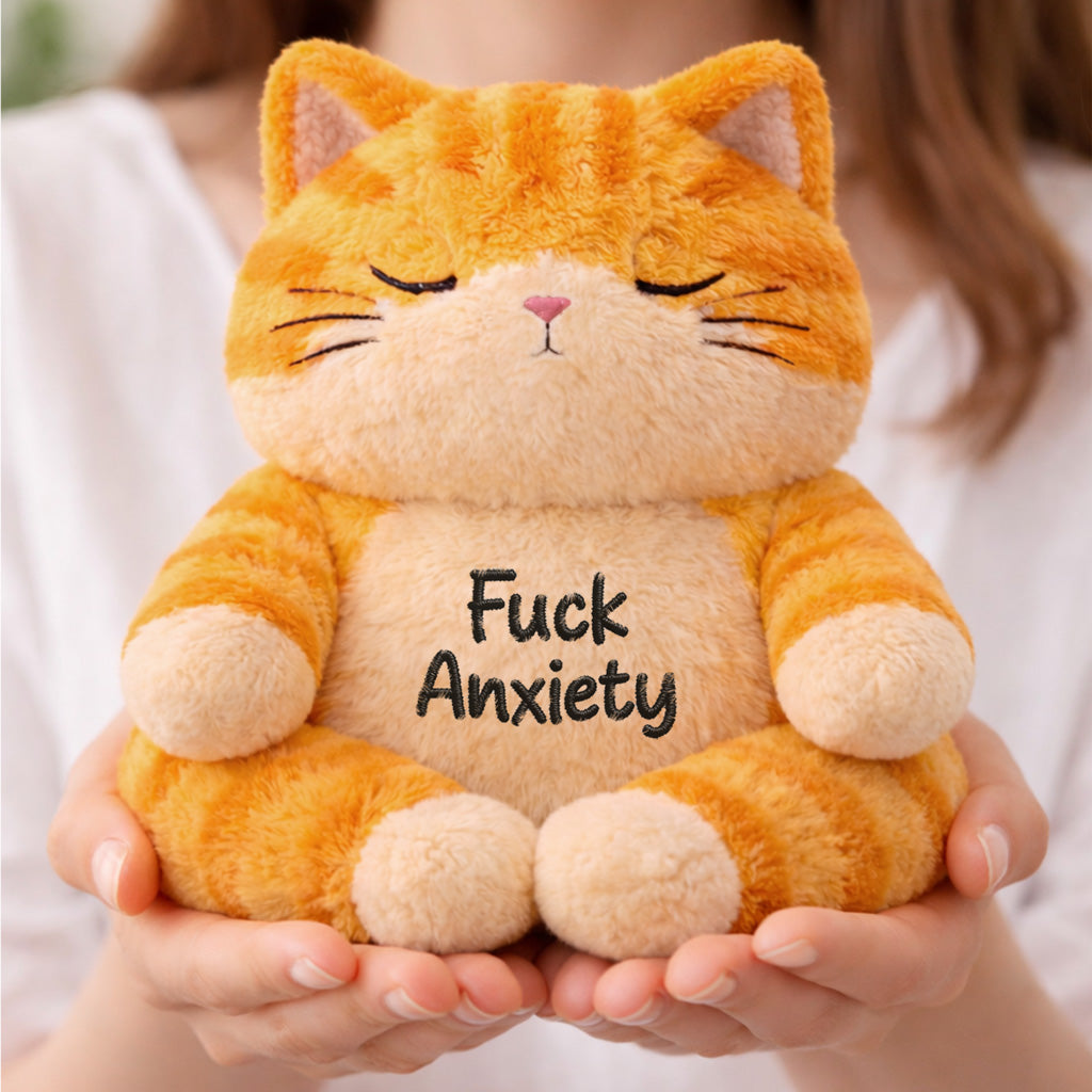 F♥︎ck Anxiety Namaste Cat Plush
