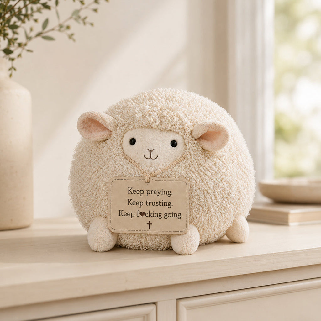 Keep Going Sphere-Shaped Sheep Plush