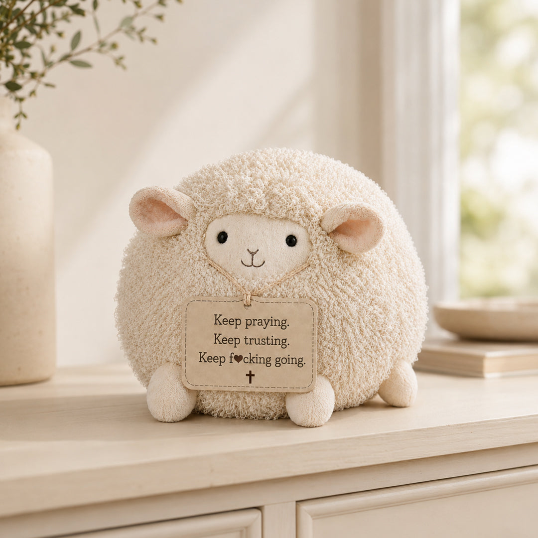 Keep Going Sphere-Shaped Sheep Plush