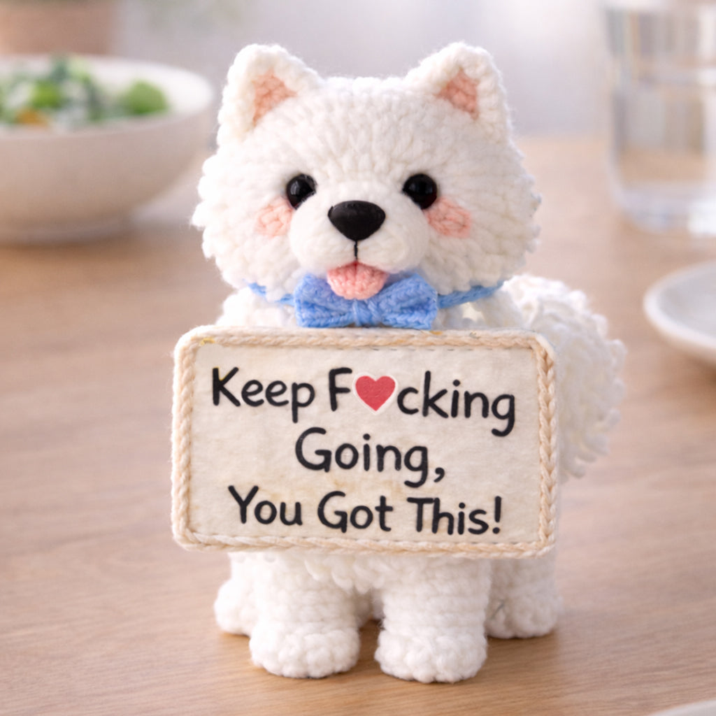 Keep F♥︎cking Going Emotional Support Samoyed Plush