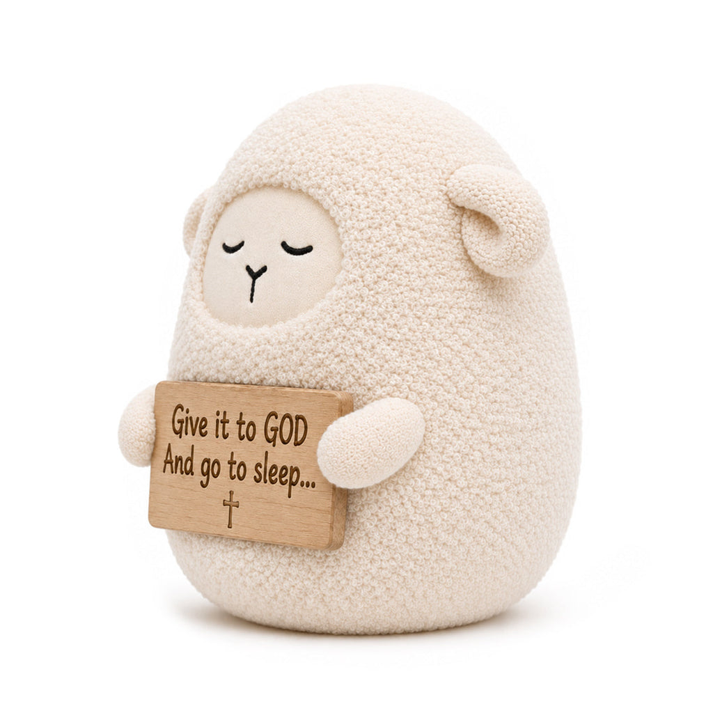 Give It to God Oval Sheep Plush