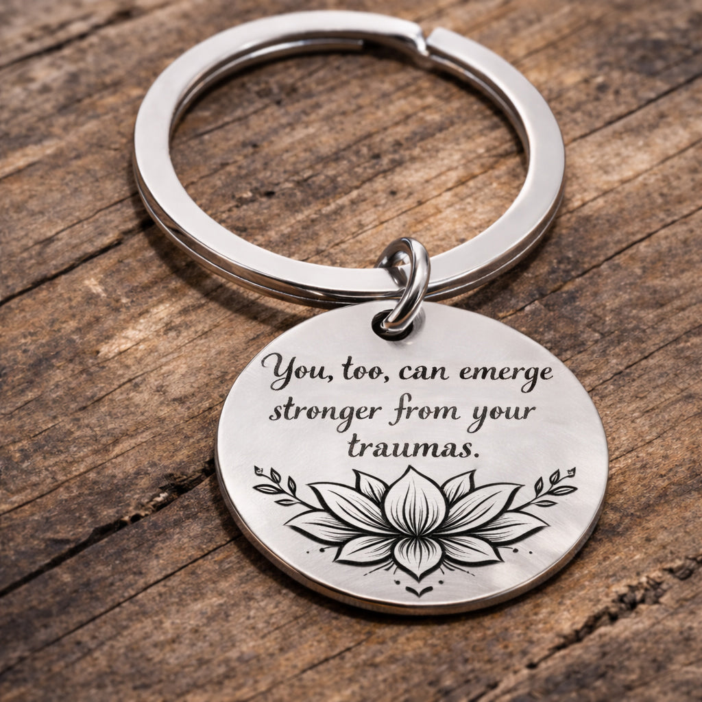 F♥︎ck My Trauma Lotus Keychain