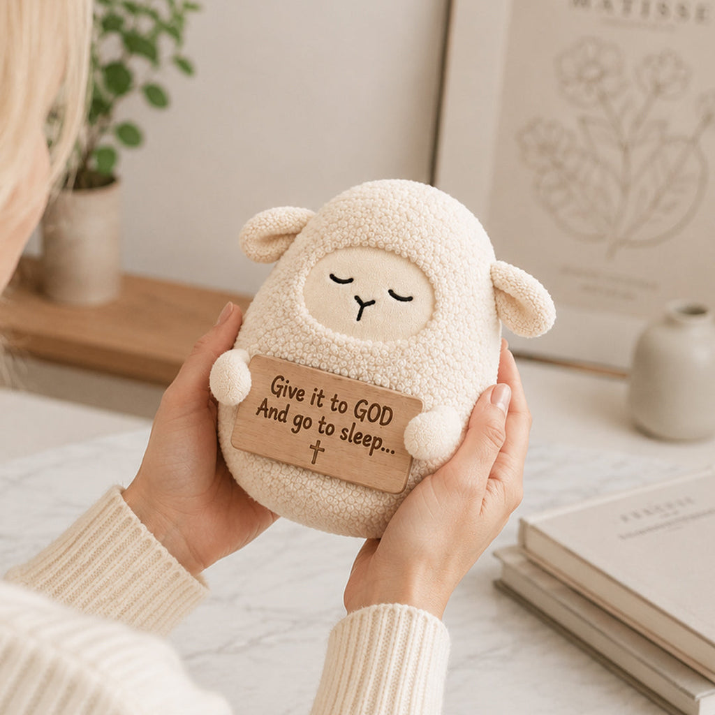 Give It to God Oval Sheep Plush