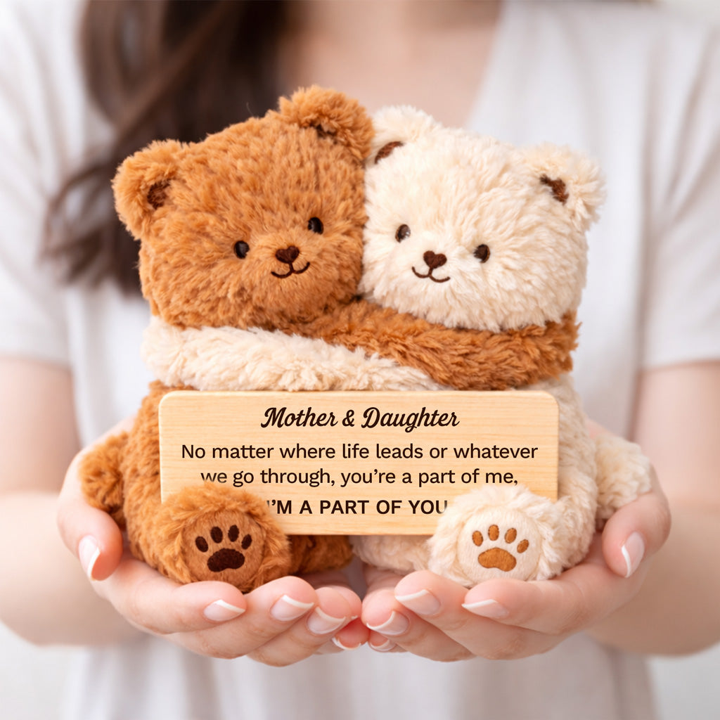 Hugging Mother & Daughter Bear Plush