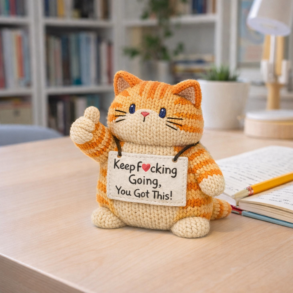 You Got This Emotional Support Crochet Cat