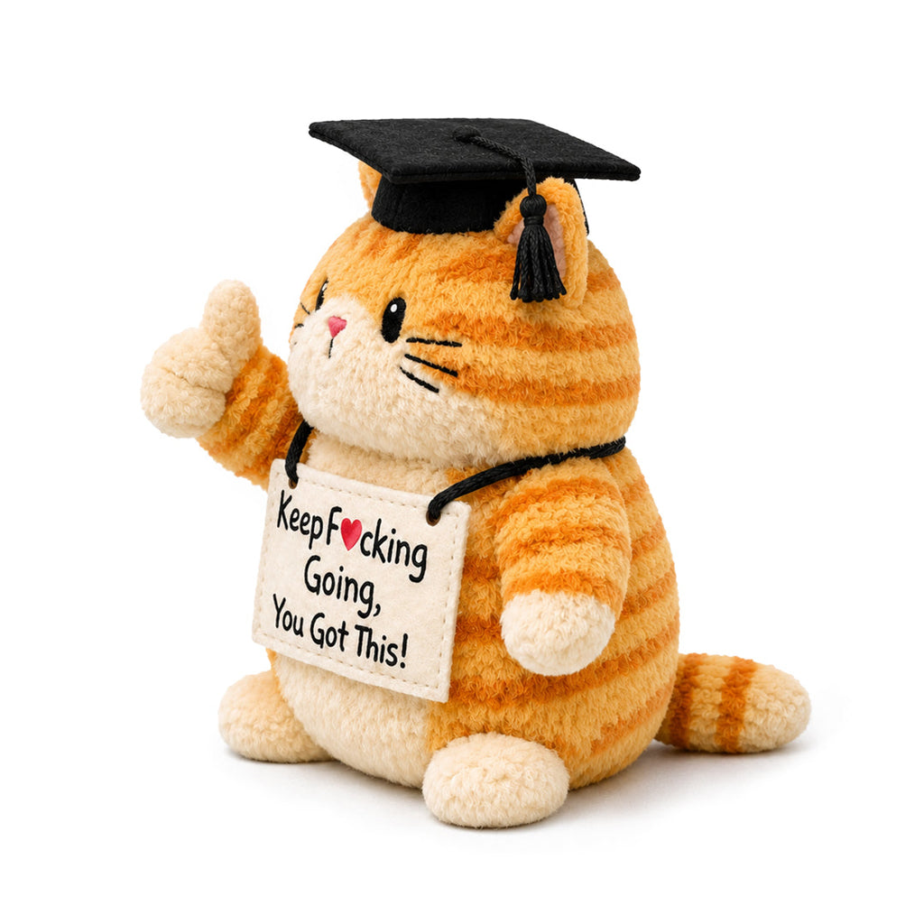 Happy Graduation Orange Cat Plushie