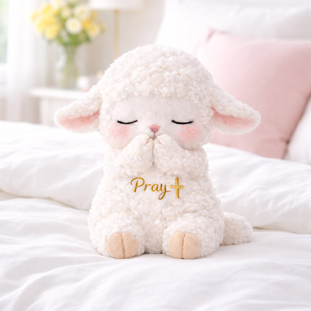 Dear Daughter Never Quit White Sheep Plush