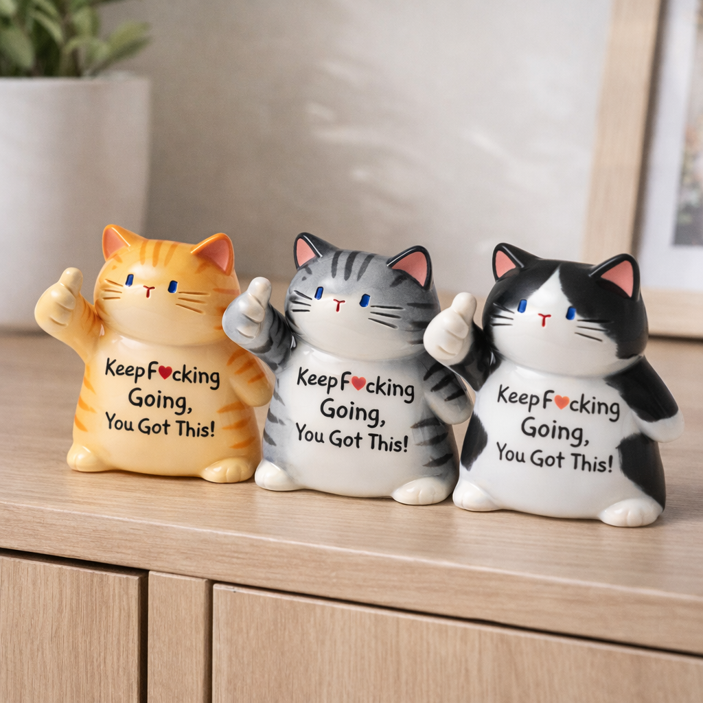 Funny Emotional Support Cat Desk Decor