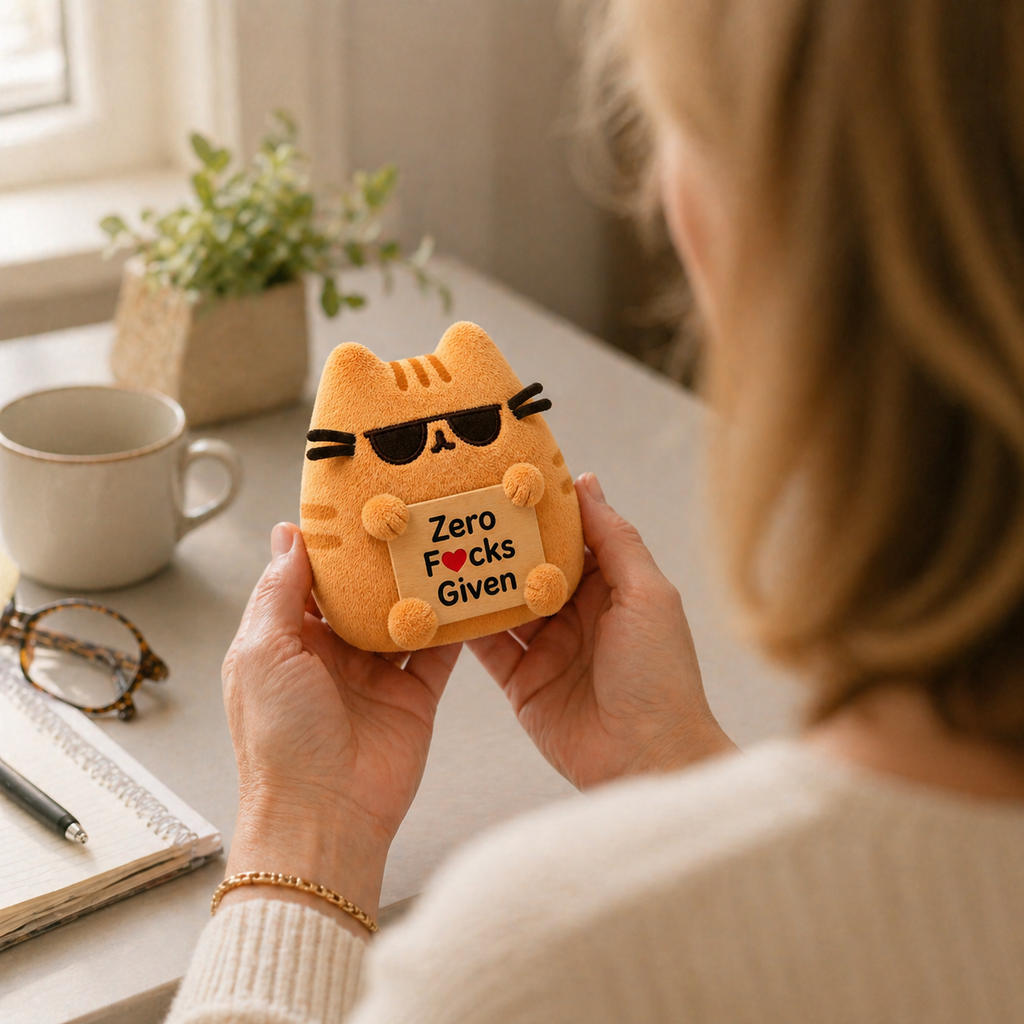 Emotional Support Sunglasses Orange Cat Plush
