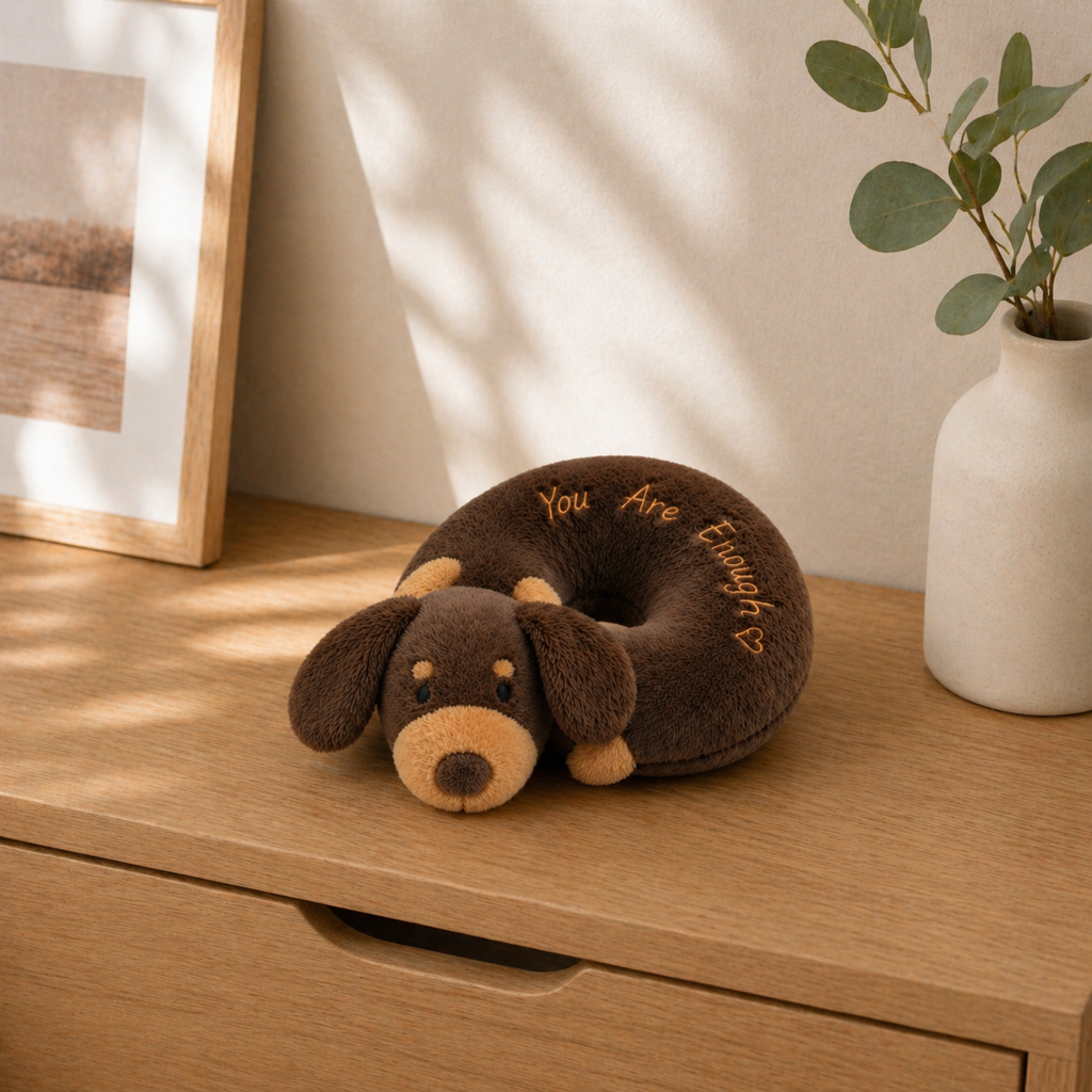 You Are Enough Emotional Support Dachshund Bagel Plush