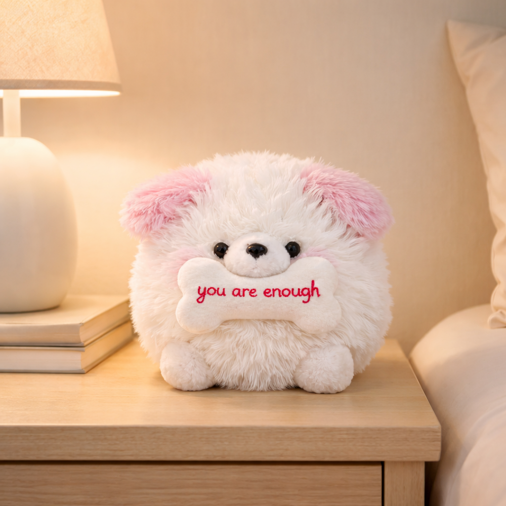 You Are Enough Bone Plush Puppy