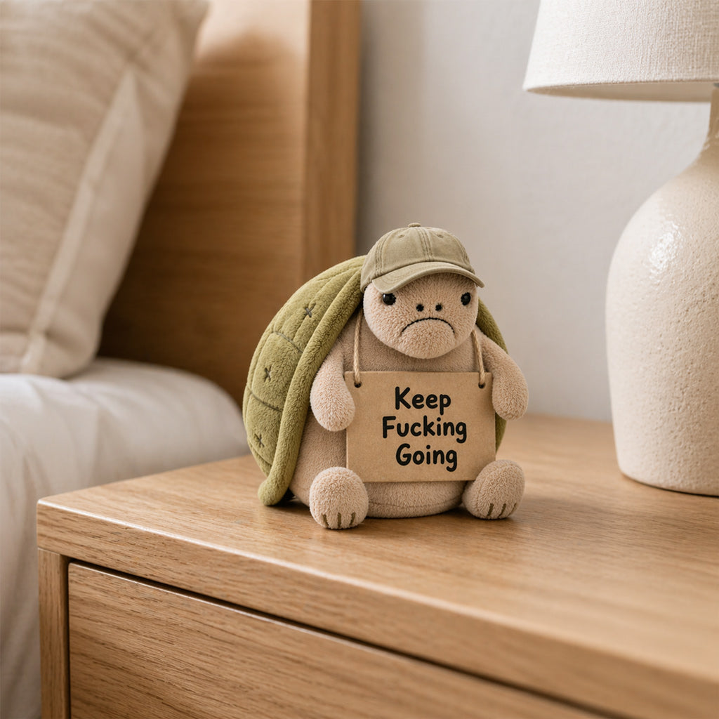 Keep F♥︎cking Going Angry Turtle Plush