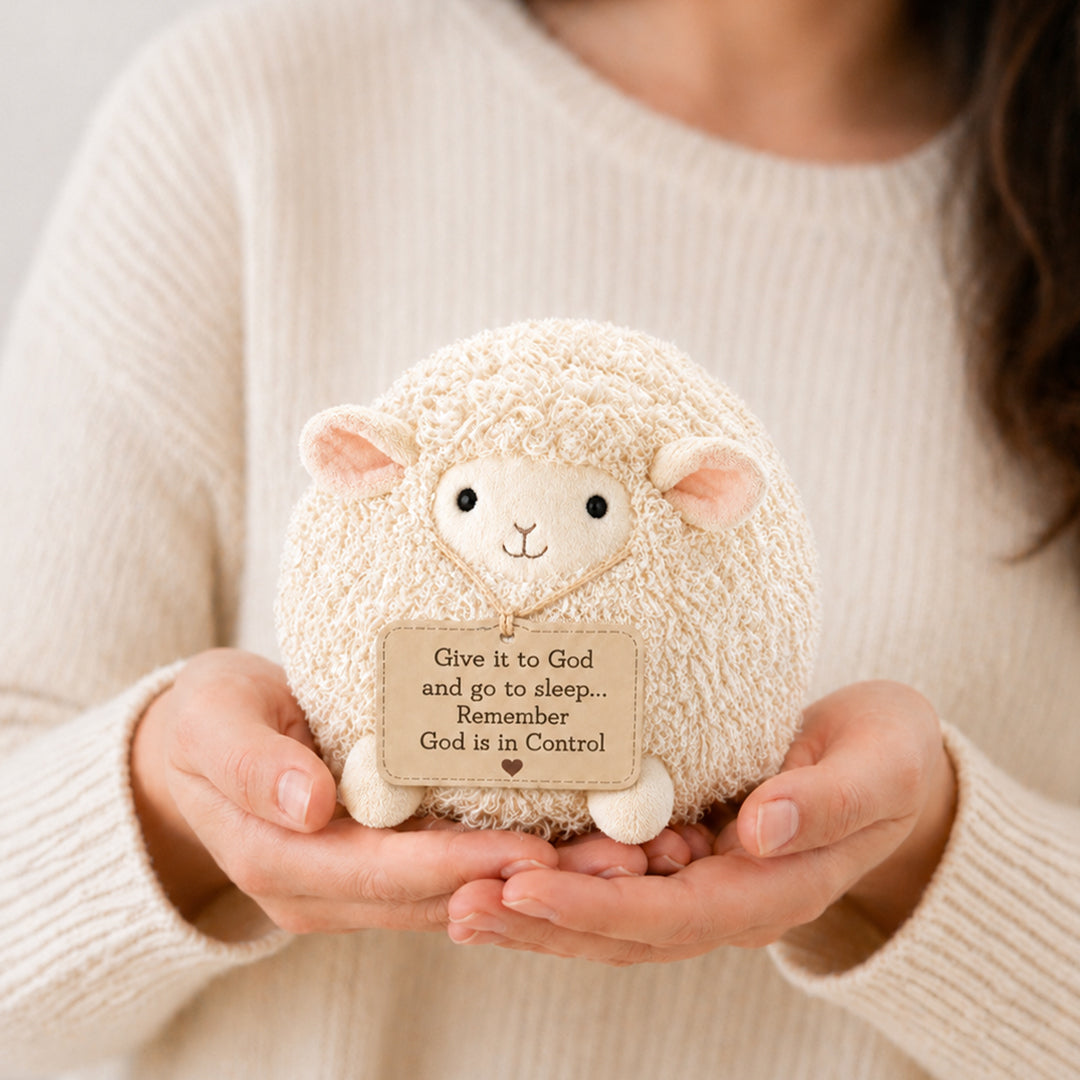 God is in Control Sphere-Shaped Sheep Plush