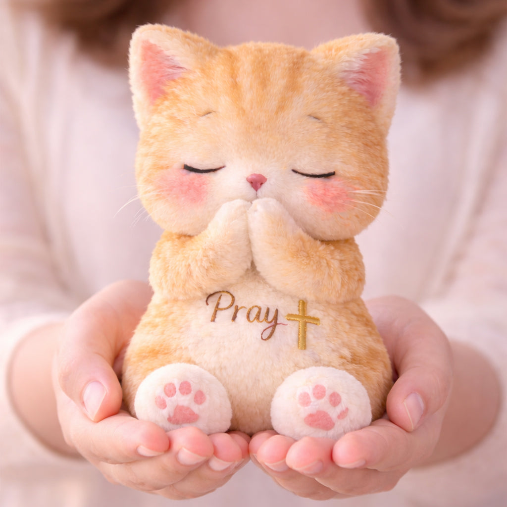 Dear Daughter Never Quit Orange Cat Plush